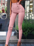Womens Casual High-Waisted Pants With European And American Patchwork