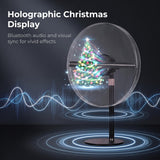 Wiilala 3D Hologram Fan 3D Circle App Hologram Advertising Display 224 Lights 11.81WiFi Holographic LED Fan Creative Advertising Design Store SignDesktop Display Stand With Protective Cover