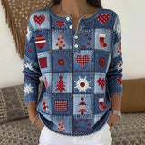 Buttoned Long-Sleeve Hoodie AutumnWinter Printed Fashionable & Unique Casual Sweater Coat For Women