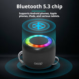 KP-826 Portable Mini Bluetooth Speaker Compact Outdoor Ready With Lanyard Ambient Light And Card Slot Factory Direct