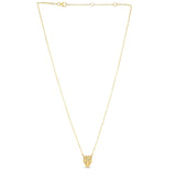 14k Yellow Gold Panther Head Necklace