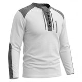Mens Color-Block Long-Sleeve Sports Sweatshirt