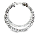 1.53ct Diamond Hoop Earrings 10KT White Gold