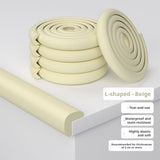 Anti-collision corner glue free-L shaped beige