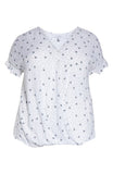 Single Thread Womens Plus Printed Faux-Wrap Top, Size 1X