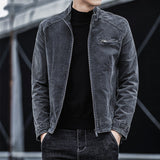 Corduroy Retro Denim Jacket For Men FallWinter