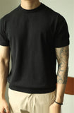 Men's Small Turtleneck Slim-fit Short Sleeve Cool Feeling