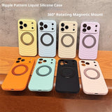 Wavy-pattern Liquid Silicone Phone Case