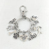 Dog Bones Cat Fish Footprints Dog's Paw Best Friend Pet Key Ring