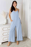 Basic Bae Spaghetti Strap Jumpsuit - Full Size V-Neck Design