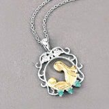 0.09 Carat Genuine Emerald .925 Sterling Silver Pendant