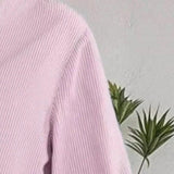 Striped Casual Loose-fitting Long-sleeve Lapel Shirt