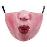 Halloween Digital Printing Funny Face Double-layer Dust Mask