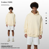 Mens Relaxed American-Style Hooded Casual Sweatshirt