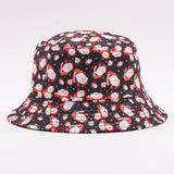 European And American Digital-print Bell-shaped Reindeer Bucket Hat