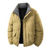 Mens Loose Casual Plus-Thickness Cotton Jacket For Young Men