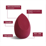 Gorkito Makeup Sponge Burgundy for Flawless Blending 1 pc