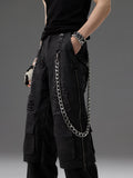 Heavy-duty Metal Belt Chain For Workwear Pants Faux Two-piece Design