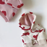 Warm And Cute Printed Love Sweater Pet