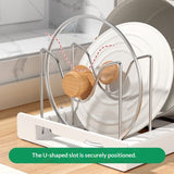 Household Multi-Functional Pot Lid Rack, Punch-Free, Extendable Storage And Draining Combo For Pots And Bowls