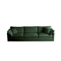 Sofa Set of 2 Chenille Couch, 2+3 Seater Sofa Set Deep Seat Sofa, Modern Sofa Set for Living Room, Green Chenille