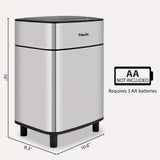 Automatic Stainless Steel Sensor Trash Can – Hands-free Quiet Close & Odor-Control System