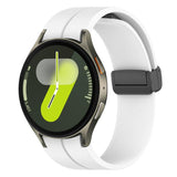Folding Magnetic Black-clasp Silicone Watch Strap
