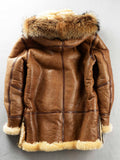 Multi-pocket Thick Long-haired Fur Leather Coat