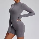 Womens Quick-Dry Long-Sleeve Yoga Wear For Europe And The US