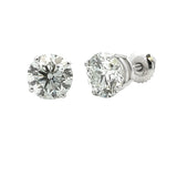 4.00ct Lab Grown Diamond Stud Earrings 14KT White Gold