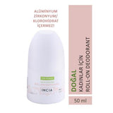 Incia Natural Roll-On Deodorant for Women - Chemical-Free, Non-Sticky, Odor Protection