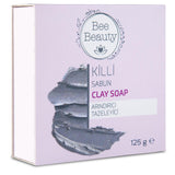 Bee Beauty Natural Clay Soap for Blackhead Removal, Paraben-Free & Caustic Soda-Free, Nourishing Skin Care - 125g