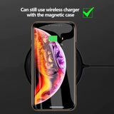 Magnetic Tempered Glass Privacy Metal Case iphone