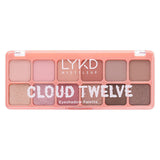 LYKD Cloud Twelve Eyeshadow Palette: Soft & Warm Tones for Natural Cloud Skin Makeup - Blendable Shimmer & Matte Shades