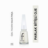 Flormar Nail Enamel - Long-Lasting, Nourishing Nail Polish with Magnesium & Calcium - 412 Sea Foam