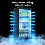 6.0 Cu.Ft Commercial Beverage Refrigerator With Glass Door And Adjustable Shelves (SAK28460)