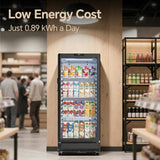 6.0 Cu.Ft Commercial Beverage Refrigerator With Glass Door And Adjustable Shelves (SAK28460)