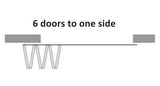 J Top Mount Heavy Duty Bifold Barn Door Hardware Kit | 6 Door One Way