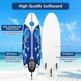 6FT Inflatable Blow Up Stand Up Paddle SUP Surfboard (SAK94461)