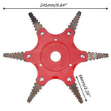 6 Leaves Lawn Mower Blade Metal Brush Cutter Blades Trimmer Blade