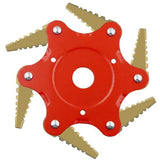 6 Leaves Lawn Mower Blade Metal Brush Cutter Blades Trimmer Blade