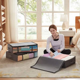 6-Pack: 40L Foldable Clothing Storage Bags with Front Clear Window