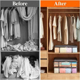 6-Pack: 40L Foldable Clothing Storage Bags with Front Clear Window