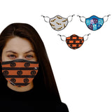 6-Pack: Halloween Two-Layer Special Reusable Face Mask with Adjustable Earloop
