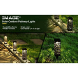 6-Pack: Outdoor Solar Light Powered Garden Pathway Lights Waterproof Hollow with Ground Spike