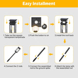 6-Pack: Solar Powered Stake Light IP65 Waterproof Auto On Off