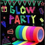6-Pack: UV Gaffer Fluorescent Party Tape Blacklight Reactive Glow In The Dark Tape