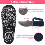 6-Pack: Women Yoga Socks with Straps Non-Slip Grips