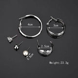 6-Pair: Women's Simple Fashion Modern Trendy Earrings