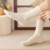 6-Pairs: Autumn and Winter Thick Warm Solid Socks
